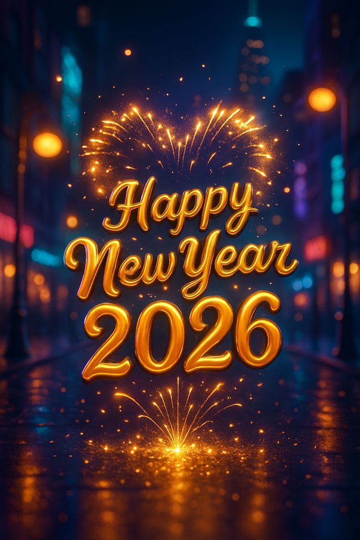 Happy New Year greeting card