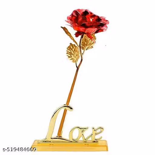 24K Gold Plated Artificial Rose | Golden Rose Gift for Girlfriend | Romantic Anniversary Present