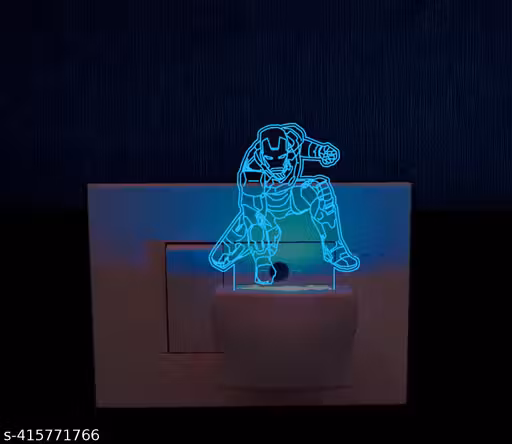 IronMan23 LED Acrylic Night Lamp – 7 Colors Automatic Changing Night Light gift for Kids Room Decor Light Table Lamp