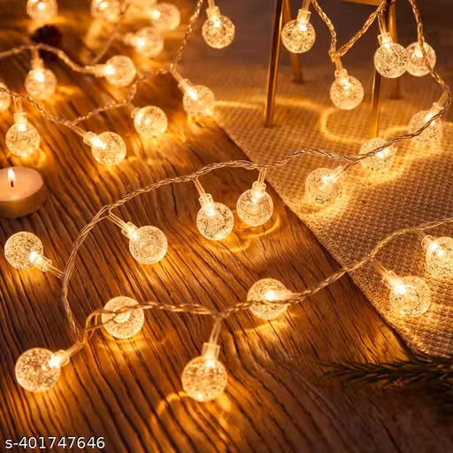 X4Cart® 14 LED 4 Meter Crystal Goti Night Light | Plug in Night lamp | dim Light for Bedroom Night | Night lamp for Bedroom Plug Type | LED (Golden)