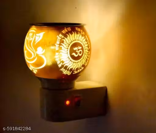 Fancy Electric Kapoor Dani Diffuser | Stylish Dhoop & Incense Burner | Plug-in Kapoor Stand & Natural Room Freshener for Home, Temple & Office